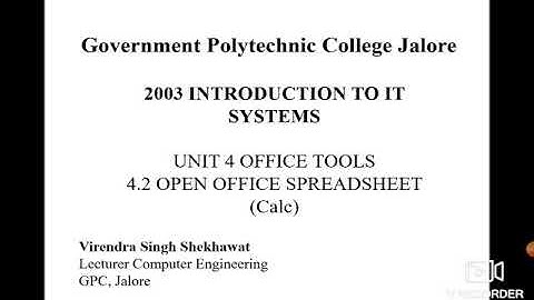 2003 UNIT 4 4.2 OPEN OFFICE SPREADSHEET by V.S.SHEKHAWAT GPC JALORE