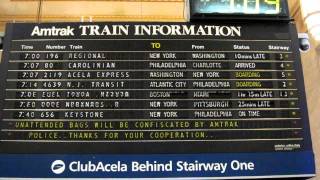 Amtrak Solari Board at 30th Street Station