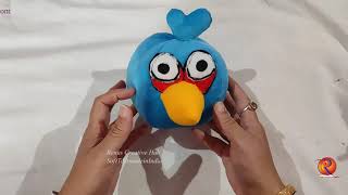 Soft toys making..... How to make Blue Angry Bird at home in easy way in hindi.... screenshot 5