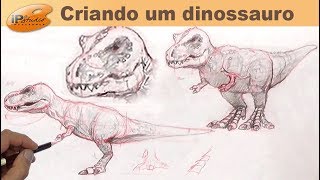 Aprenda como desenhar dinossauros - cursoshot