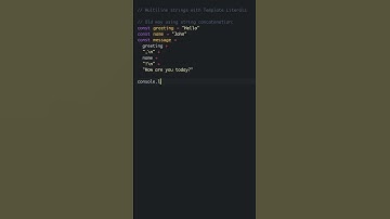 JS Example - Multiline strings with Template Literals