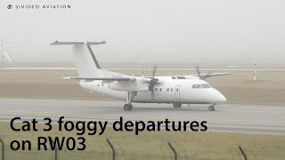Skippers, QantasLink, Maroomba And Virgin Cat 3 Foggy Departures On RW03 At Perth Airport. Skippers, QantasLink, Maroomba And Virgin Cat 3 Foggy Departures On RW03 At Perth Airport.