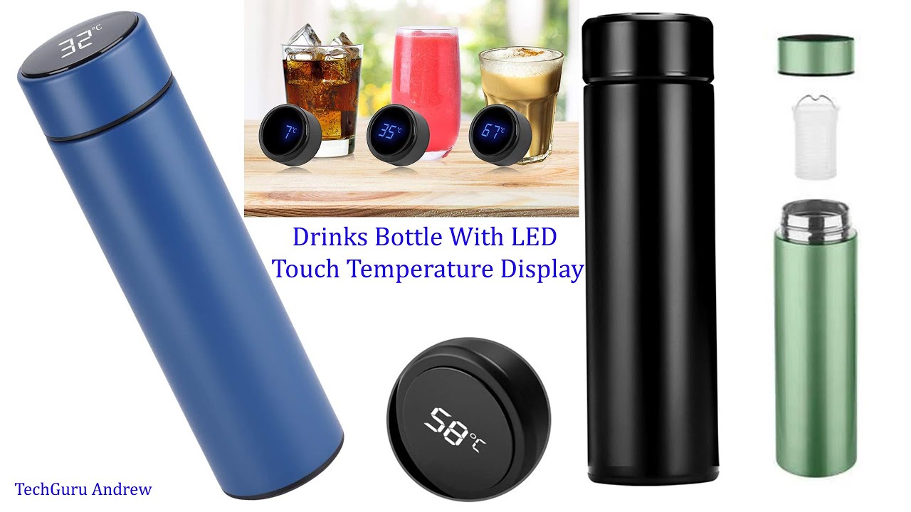 REVIEW - Touch Bottle ERNESTO Display LED Temperature Drinks With YouTube