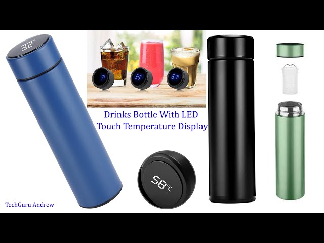 ERNESTO Drinks Bottle With LED Touch Temperature Display REVIEW - YouTube