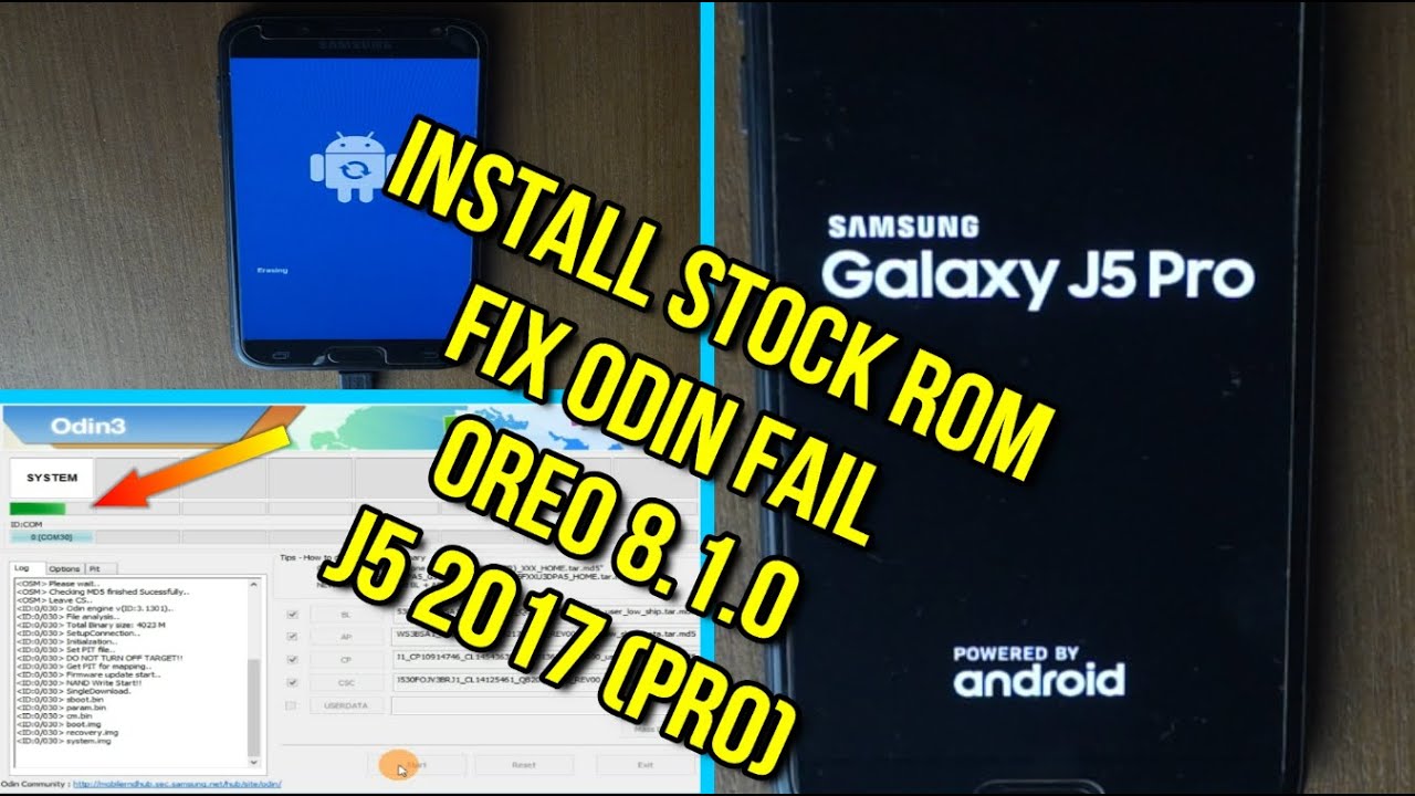 Flash Samsung J5 Pro J5 17 Stock Rom Oreo 8 1 0 Fix Odin Fail Youtube