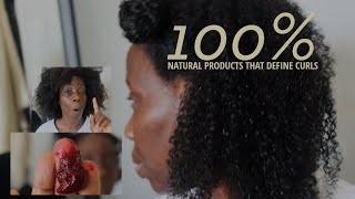 I Got Curl definition from 100% natural DIY hair products! #fenugreek #hibiscus #aloevera #blacksoap