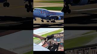 b747 extreme crosswind landing in toronto.#aviation #gaming #landing #boeing #747 #shorts #viral