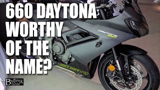 Is the Triumph Daytona 660 worthy of the Daytona Name? First look of the 660 at the factory.