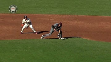 ARI@SF: Ahmed snares grounder, gets the out at first