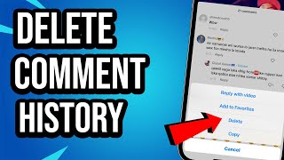 How To Delete Comment History On Tiktok