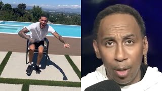 Lonzo Ball calls out Stephen A Smith for saying he has issues sitting from knee injury