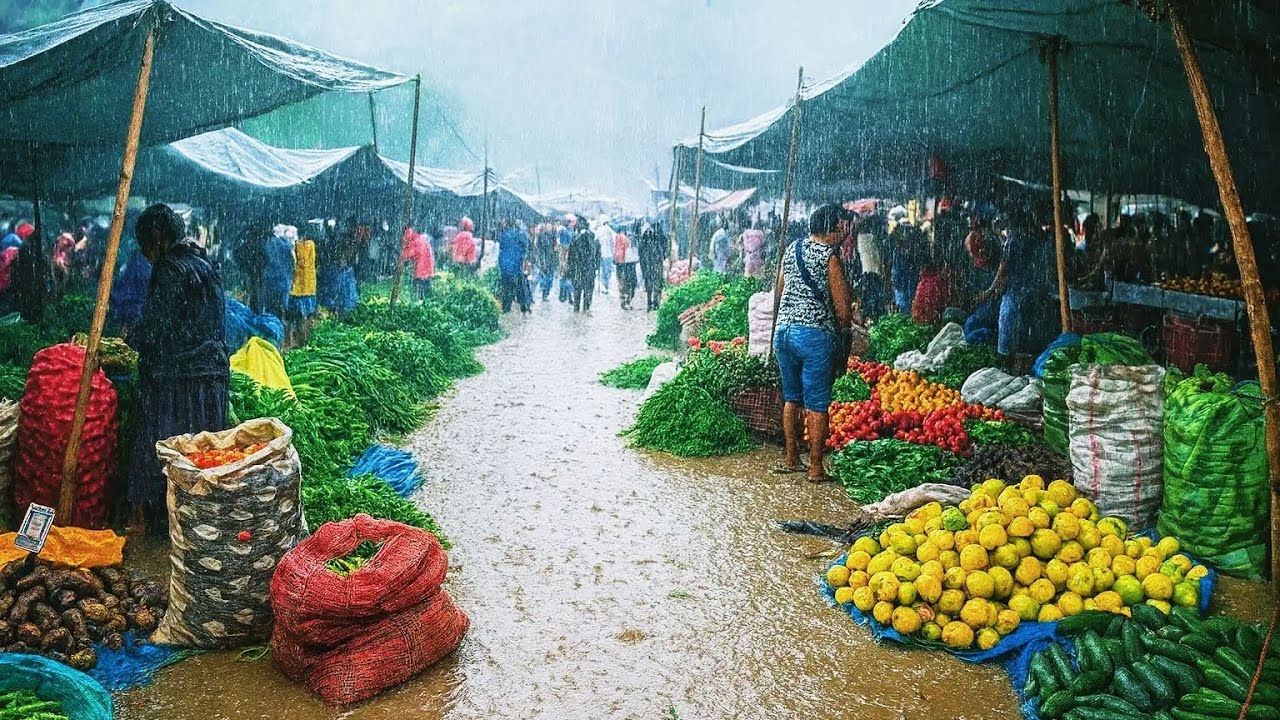 Los MERCADOS más EXOTICOS de: Frutas y Verduras en Nueva Cajamarca 🇵🇪¿ Nos agarro la lluvia ? 