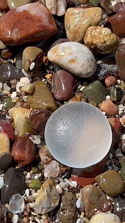 Clear round sea glass. #beach #clear #SeaGlass