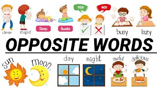 opposite words for class1 | opposite words | antonyms for kids #oppositewordsforkids