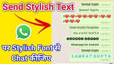 How to send Stylish Text in WhatsApp | How to Write Stylish | Text Chat On Whatsapp | Fonts Tricks