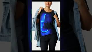 Blue Guitar T Shirt, An Electrifying Design, Video Generated w/ IA