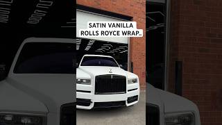 Satin Vanilla Rolls Royce Cullinan..😳 #rollsroyce #cullinan #carwrap #wrap #cars #shorts #trending