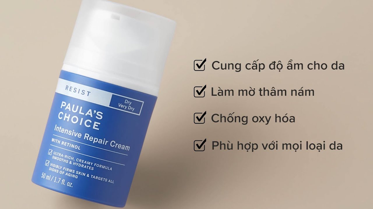 Kem dưỡng ẩm ngừa thâm nám và nếp nhăn Resist Intensive Repair Cream - Paula's  choice Việt Nam