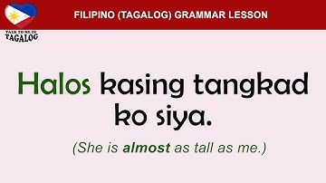 HALOS - How to Use "ALMOST" in Tagalog | Filipino Grammar Lessons | Tagalog Language