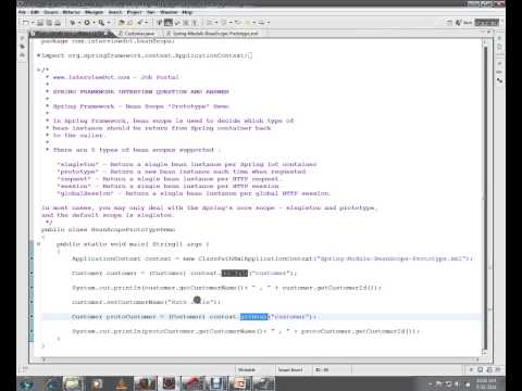 SPRING FRAMEWORK PROTOTYPE BEAN SCOPE DEMO TAMIL