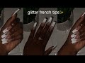 Sculpted POLYGEL sugar glitter french tip | Makartt polygel