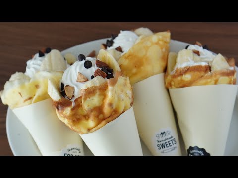 チョコバナナクレープ Minosuke Sweetsさんのレシピ書き起こし Tuberecipe