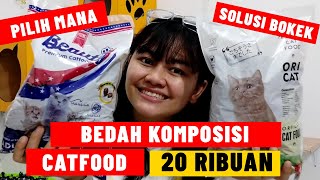 MAKANAN KUCING MURAH ORICAT VS BEAUTY BEDAH KOMPOSISI | MY CATS DIARY