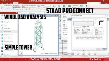 TOWER DESIGN 🗼 windload analysisII STAAD PRO CONNECT  II by G.MAHABOOB BASHA II