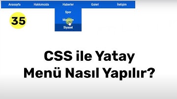 CSS ile Açılır Menü Yapımı