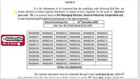 HPSSC Latest Notification 22 June 2021 || Post code 784 Latest Update || HPSSC Hamirpur ||