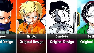 Original & Final Design of Anime Characters