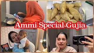 Ammi ki special gujia banayee| Video call pe recipe😜| My favorite quick face clean-up at home