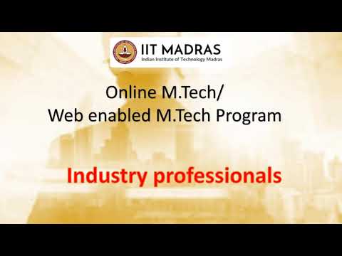 Online MTech For Industry Professionals From IIT Madras