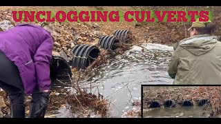 UNCLOGGING CULVERTS DURING RAINFALL 04/2024