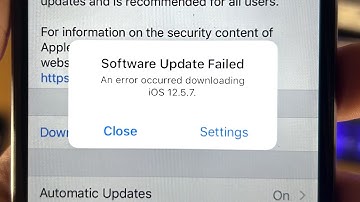 SOLVED: " Software Update Failed An Error Occurred While Downloading iOS 12.5.7 "