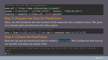How to Extract the alphavantage API Response into a pandas DataFrame