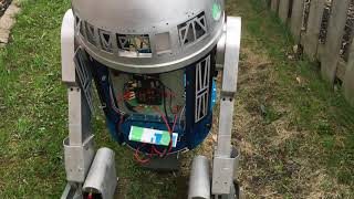 R2D2 first time outside. On grass, off-road with four wheel drive.