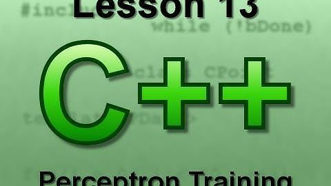 C++ Console Lesson 13: Perceptron Training (OLD)