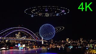 Vivid Sydney 2023 - Written In The Stars Drone Sky Show 4K (With Soundtrack)
