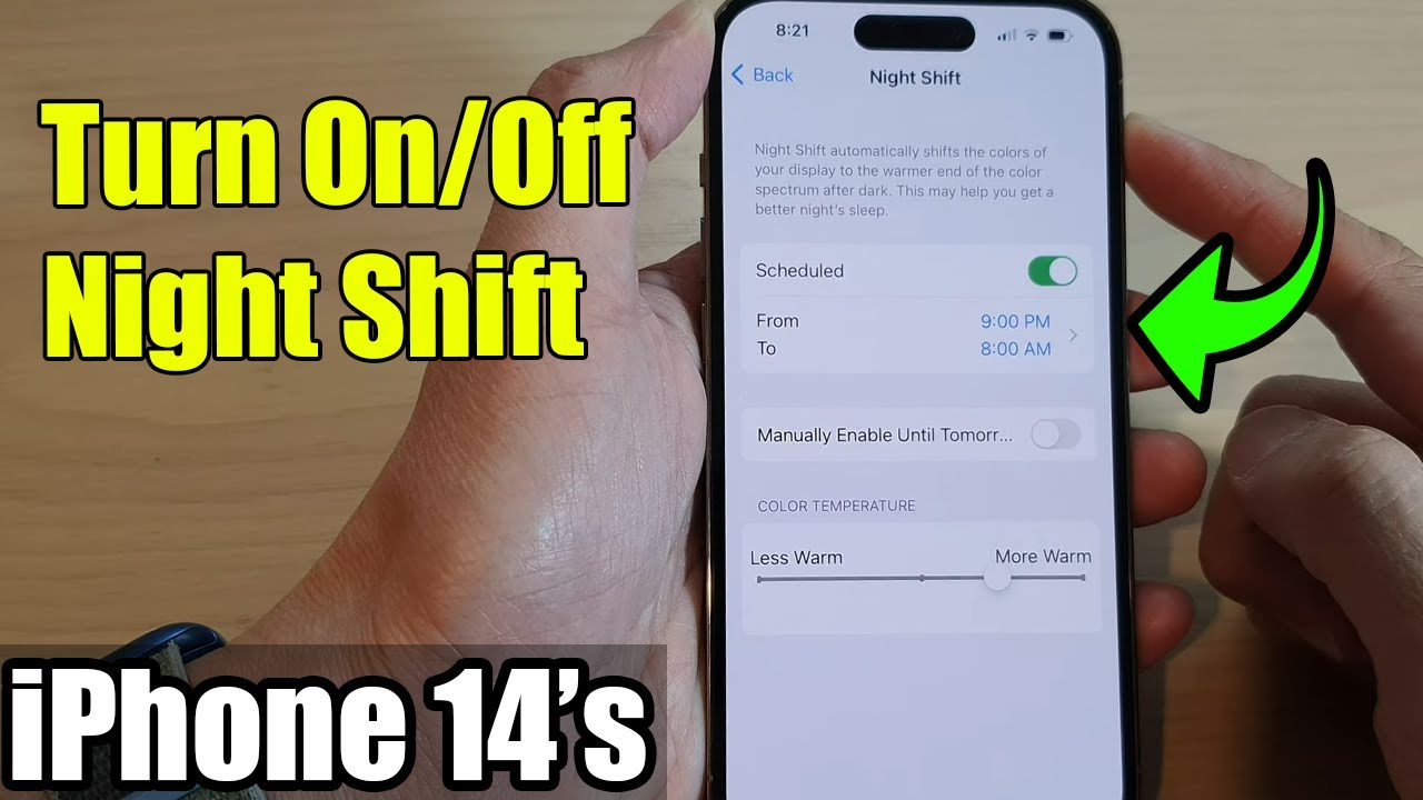 iPhone 14's/14 Pro Max: How to Turn On/Off Night Shift 