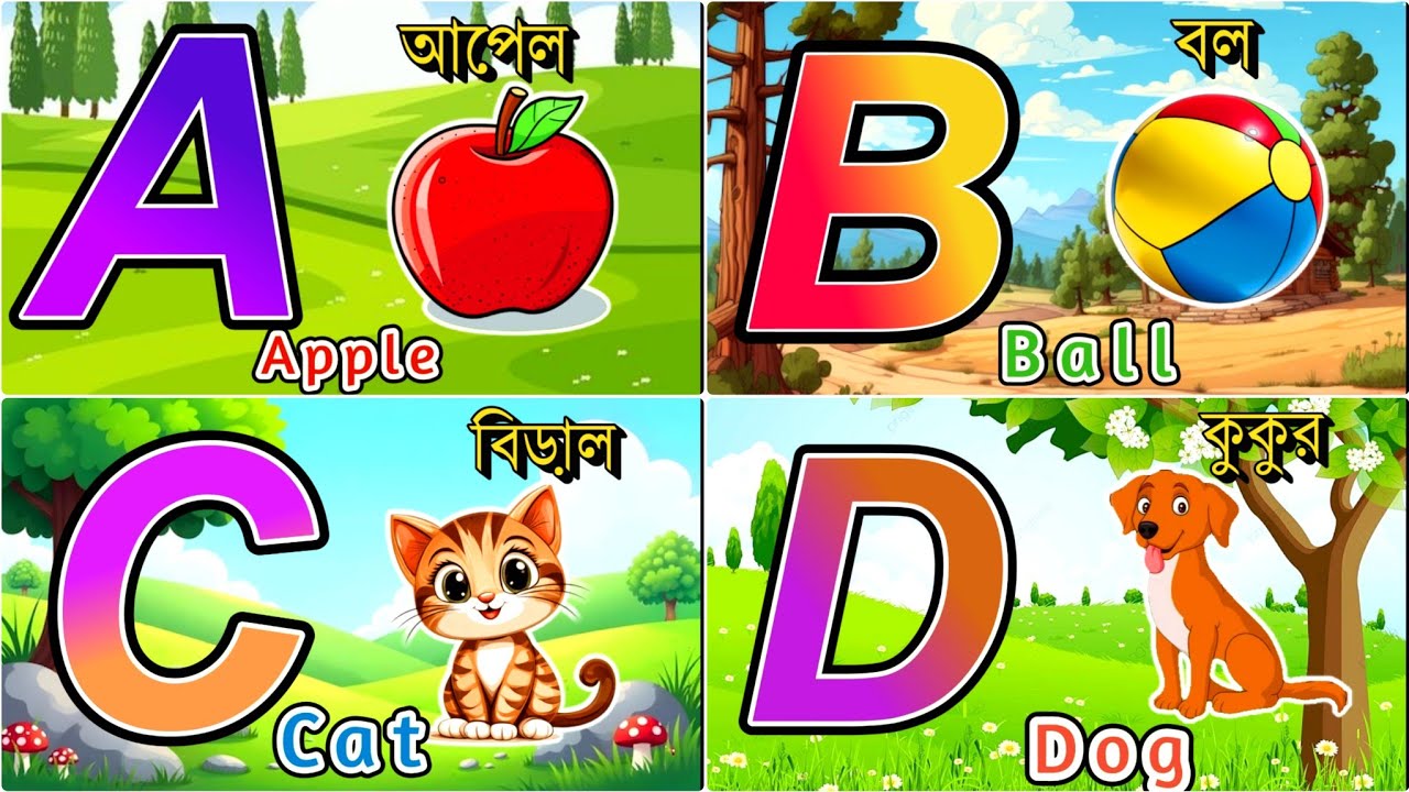 ABCD A to Z for Kids 🎨 | Fun & Easy English Alphabet Learning - YouTube
