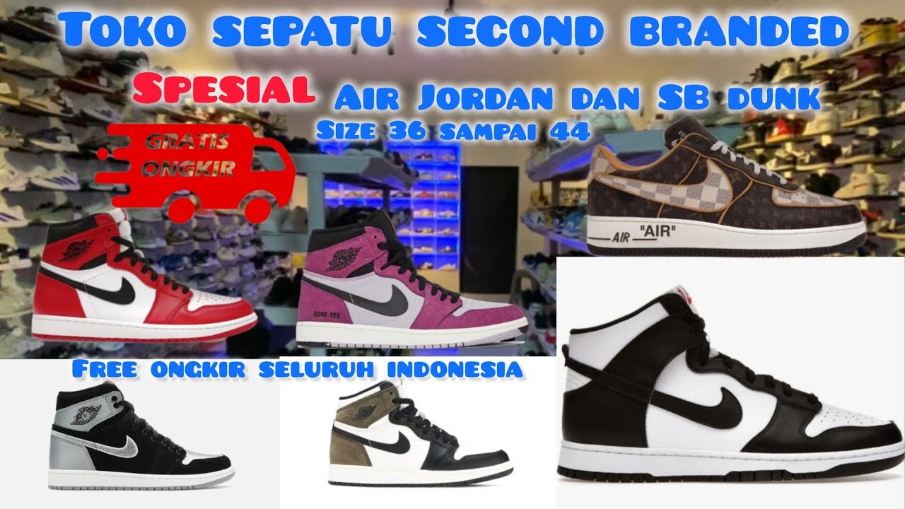 thirft sleman Yogyakarta ( Nike air Jordan & SB dunk ) sepatu bekas berkualitas 