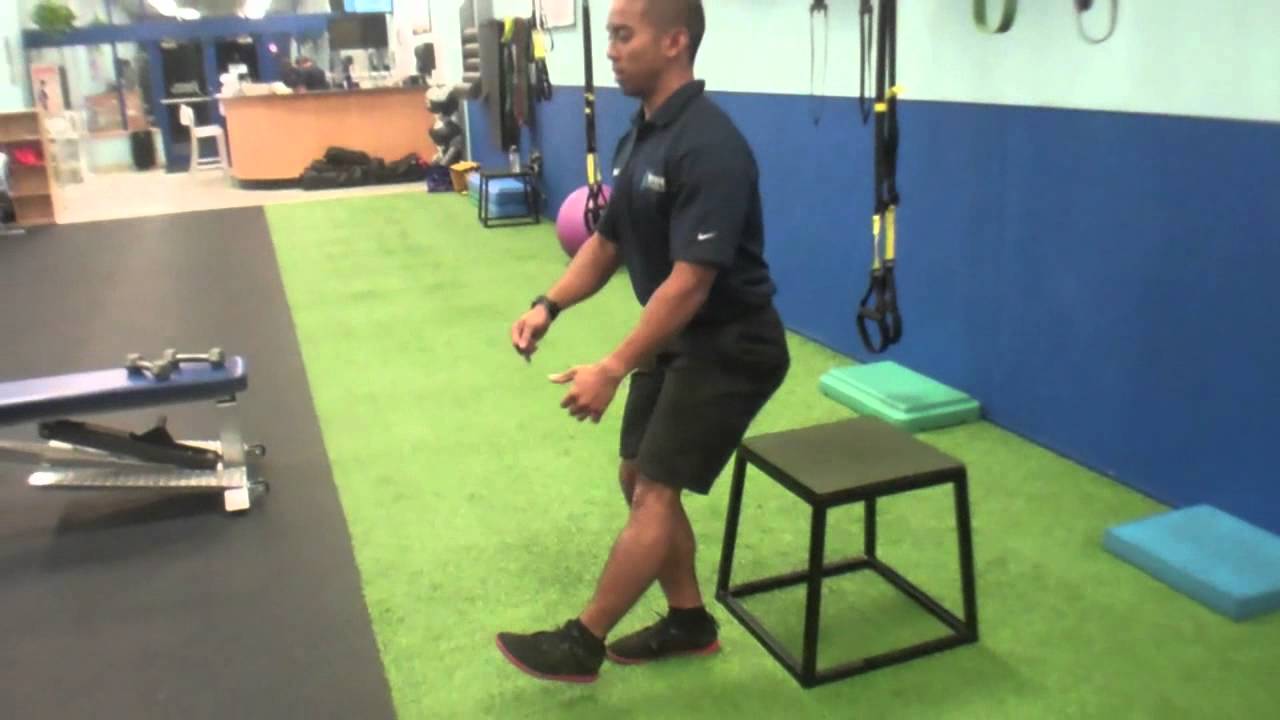 Single Leg Squat to Box - YouTube