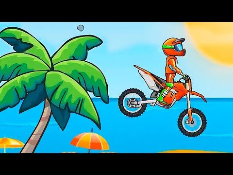 ГОНКИ на МОТОЦИКЛЕ MOTO X3M Bike Racing Game новая игра про мотоциклы (Уровни 1-6)