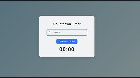 Countdown Timer with HTML, CSS, and JavaScript | Step-by-Step Guide