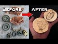 HUGE 5 Pound Coins From SCRAP Copper - Melting Copper Trash & Electro Etching