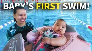 Witnessing our Baby&#39;s Unforgettable Swimming Experience (Baby&#39;s First Time at the Pool)