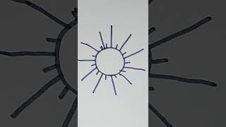 Draw and color cute sun and star in 10 seconds easily 🌤️🌟🌟tutorial for beginners #drawing #art