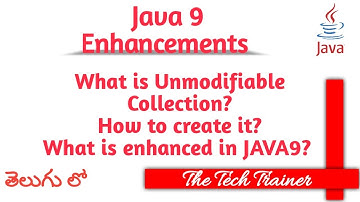 What is Unmodifiable Collection? Enhancement #java #java9 #javatutorial #telugu || The Tech Trainer