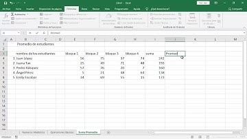 suma y promedio en Excel